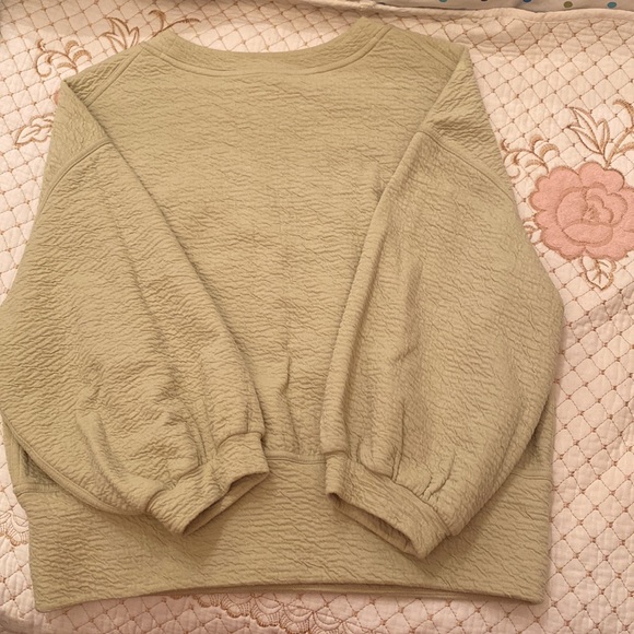 Lululemon Textured Crewneck Pullover Women’s Sweatshirt Light Green - Picture 3 of 5